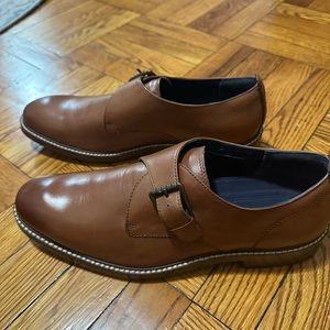 NEW Cole Haan Grand OS Brown Leather Monk Strap Men’s Dress Shoes